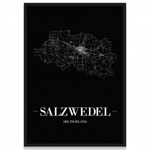 Stadtposter Salzwedel - black