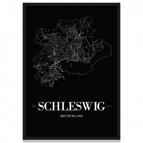 Stadtposter Schleswig - black