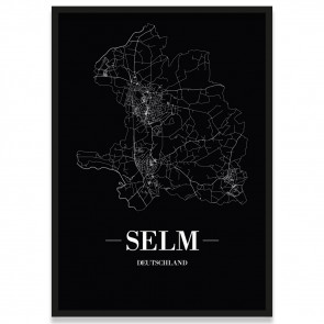 Stadtposter Selm - black