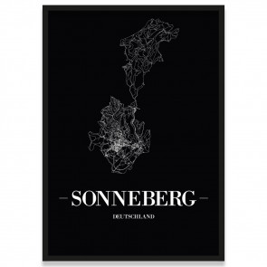Stadtposter Sonneberg - black