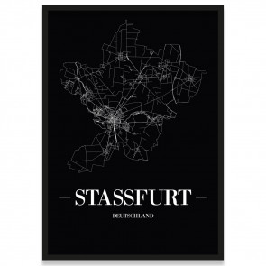 Stadtposter Staßfurt - black