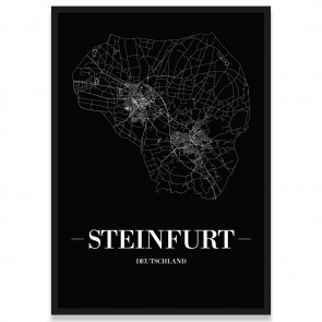 Stadtposter Steinfurt - black