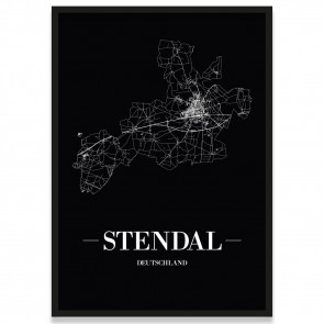 Stadtposter Suhl - black