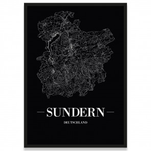 Stadtposter Sundern - black