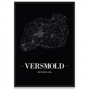 Stadtposter Versmold - black