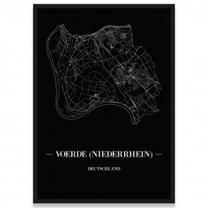 Stadtposter Voerde (Niederrhein) - black