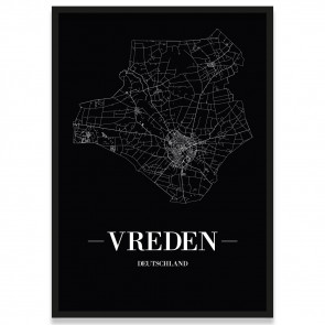 Stadtposter Vreden - black