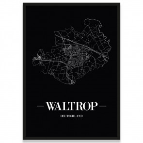 Stadtposter Waltrop - black
