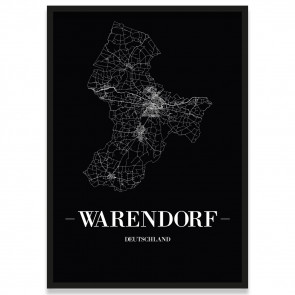 Stadtposter Warendorf - black