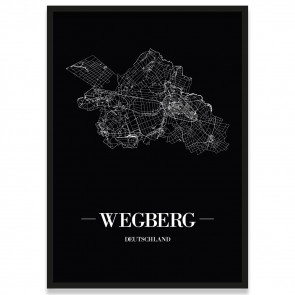 Stadtposter Wegberg - black