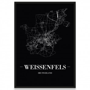 Stadtposter Weißenfels - black