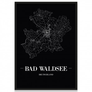 Stadtposter Bad Waldsee Black