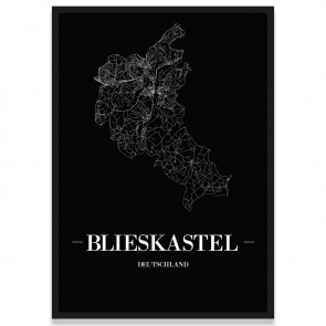 Stadtposter Blieskastel Black