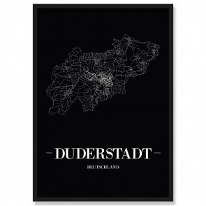 Stadtposter Duderstadt - Black