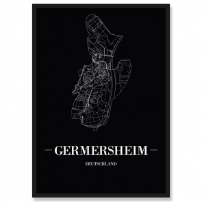 Stadtposter Germersheim Black