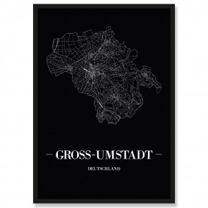 Stadtposter Groß Umstadt Black