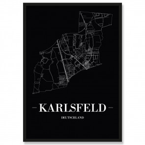 Stadtposter Karlsfeld Black