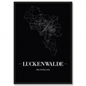 Stadtposter Luckenwalde Black