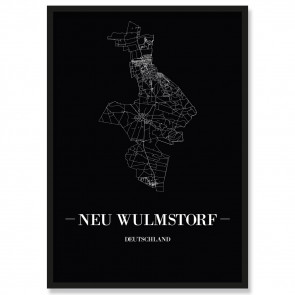 Stadtposter Neu Wulmstorf Black