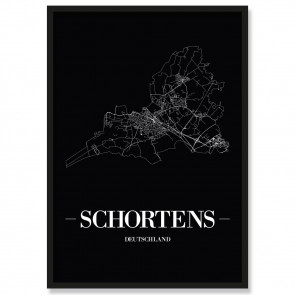 Stadtposter Schortens Black