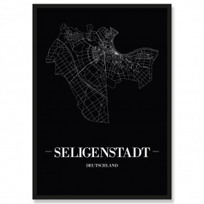 Stadtposter Selingenstadt Black