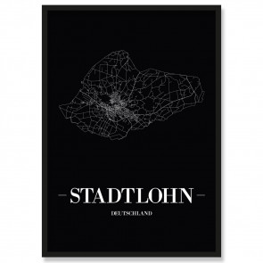 Stadtposter Stadtlohn Black