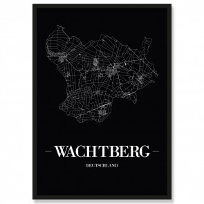 Stadtposter Wachtberg Black