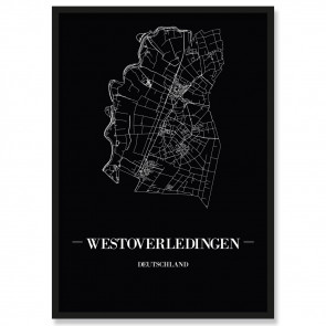 Stadtposter Westoverledingen Black