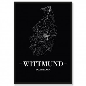 Stadtposter Wittmund Black