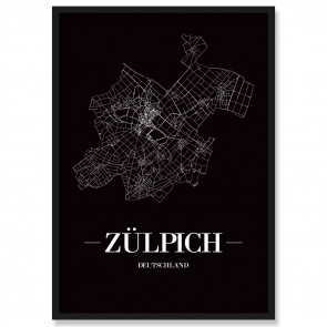 Stadtposter Zülpich Black