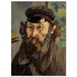 Poster Paul Cézanne - Selbstbildnis mit Mütze