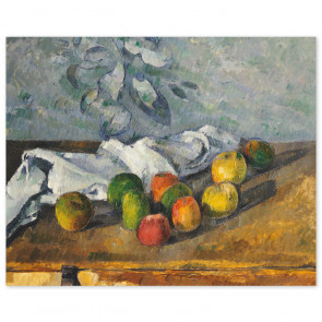 Poster Paul Cézanne - Äpfel und ein Handtuch