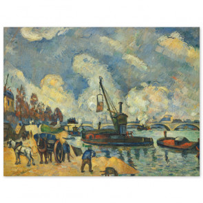 Poster Paul Cézanne - Am Quai de Bercy in Paris