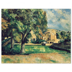 Poster Paul Cézanne - Bäume im Park von Jas de Bouffan