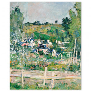 Poster Paul Cézanne - Blick auf Auvers-Sur-Oise, Der Zaun