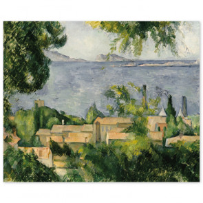 Poster Paul Cézanne - Die Hausdächer von L'Estaque