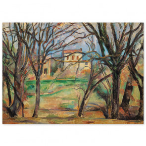 Poster Paul Cézanne - Häuser und Bäume