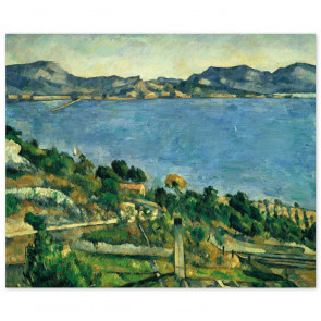 Poster Paul Cézanne - L'Estaque. Landschaft im Golf von Marseille