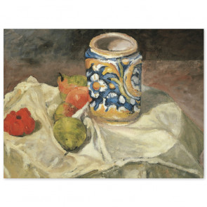 Poster Paul Cézanne - Stillleben mit italienischer Fayence