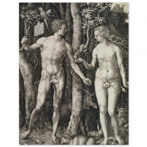 Poster Albrecht Dürer - Adam und Eva, Der Sündenfall