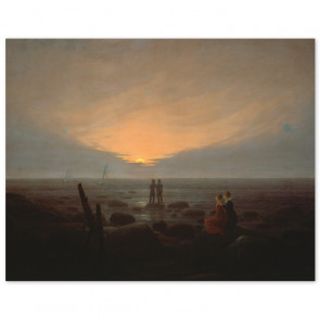 Poster Caspar David Friedrich - Mondaufgang über dem Meer