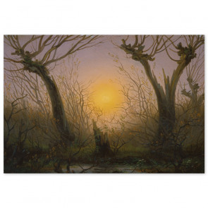 Poster Caspar David Friedrich - Weidengebüsch bei tiefstehender Sonne