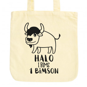 JUNIWORDS Pastell Jutebeutel Halo I bims 1 Bimson