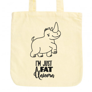 JUNIWORDS Pastell Jutebeutel I'm just a fat Unicorn