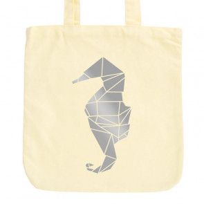 JUNIWORDS Pastell Jutebeutel Origami Seepferdchen