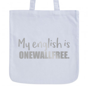 JUNIWORDS Pastell Jutebeutel My english is onewallfree