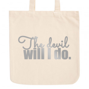 JUNIWORDS Pastell Jutebeutel The devil will i do.