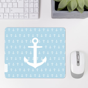 JUNIWORDS Mousepad Anker hellblau