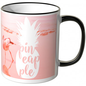 JUNIWORDS Tasse Ananas Design-4-Flamingo