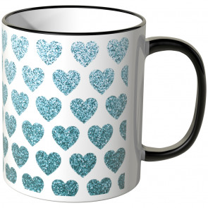 JUNIWORDS Tasse blaue Herzchen